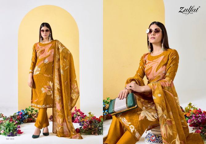 Zahavi Vol 2 By Zulfat Viscose Printed Dress Material Wholesale Price In Surat
